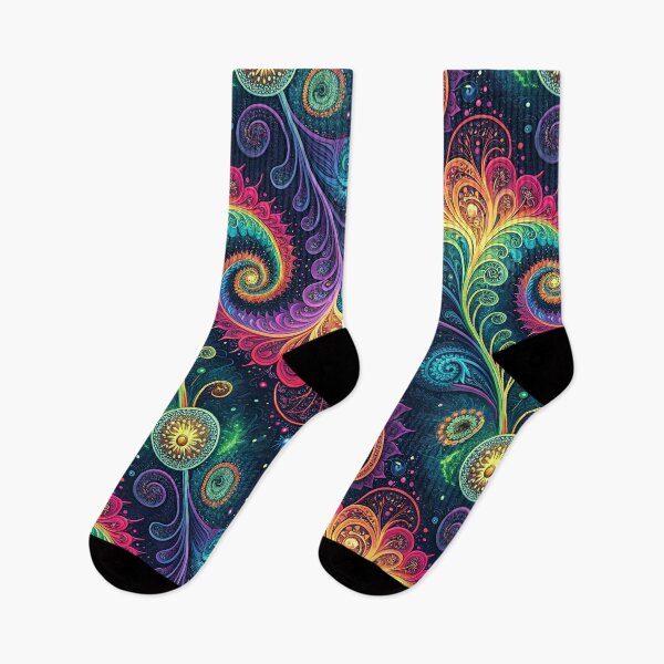 Item preview, Rainbow Fractal Flow Vibrant Liquid Light Show Pattern designed and sold by HLPsychDesigns.