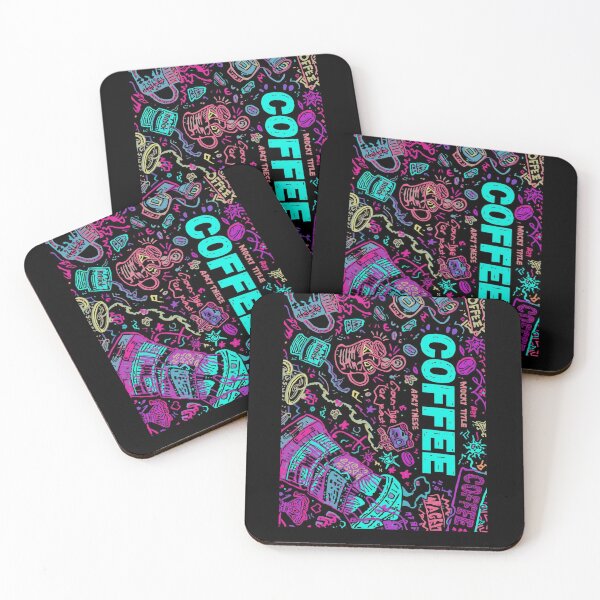 Item preview, Vibrant Coffee Chalkboard Doodle designed and sold by Design01Vibe.