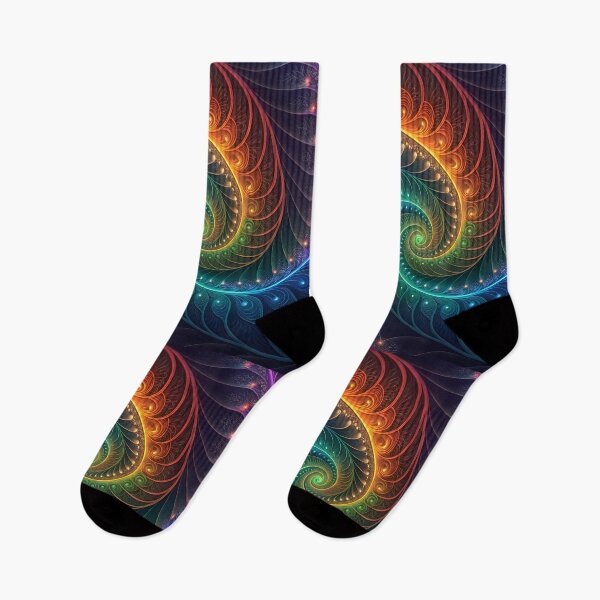 Item preview, Dreamy Neon Fractal Wave Meditative Psychedelic Spiral designed and sold by HLPsychDesigns.