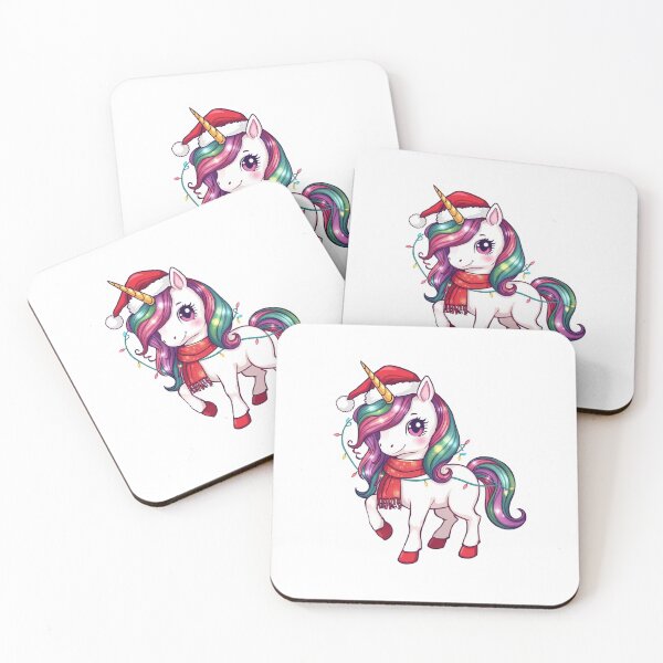 Item preview, Cute Christmas Unicorn Holiday Art designed and sold by DreamArtmaStudio.