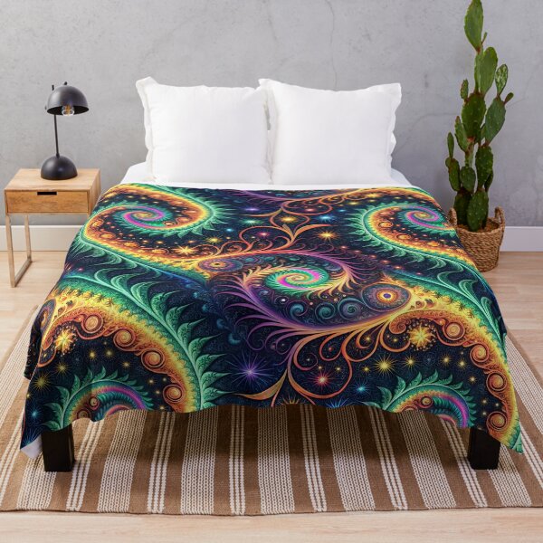 Artikelvorschau, Flüssiges Lichtspiel, fraktales Spiralmuster, psychedelisches Regenbogen-Design entworfen und verkauft von HLPsychDesigns.