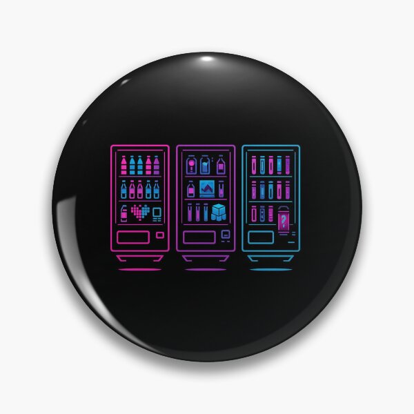 Item preview, Neon Cyber Vending Machines – Futuristic Vaporwave Drink Dispensers designed and sold by AddictiveDesign.