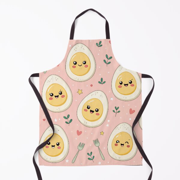 Item preview, Kawaii Deviled Eggs Pattern – Cute Pastel Food Illustration for Food Lovers designed and sold by VividOrganica.