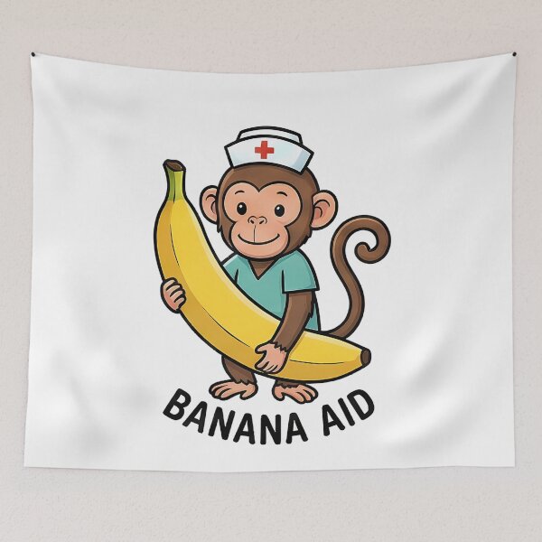 Item preview, Banana Aid Funny Monkey Nurse designed and sold by k3rstman1.
