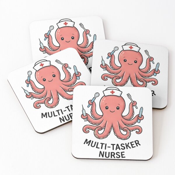 Item preview, Multitasker Nurse Octopus Funny Healthcare Worker designed and sold by k3rstman1.
