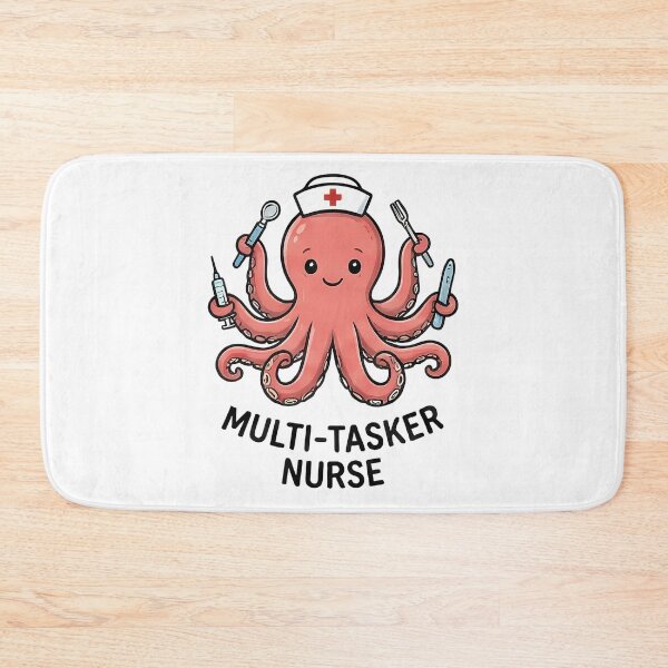 Item preview, Multitasker Nurse Octopus Funny Healthcare Worker designed and sold by k3rstman1.