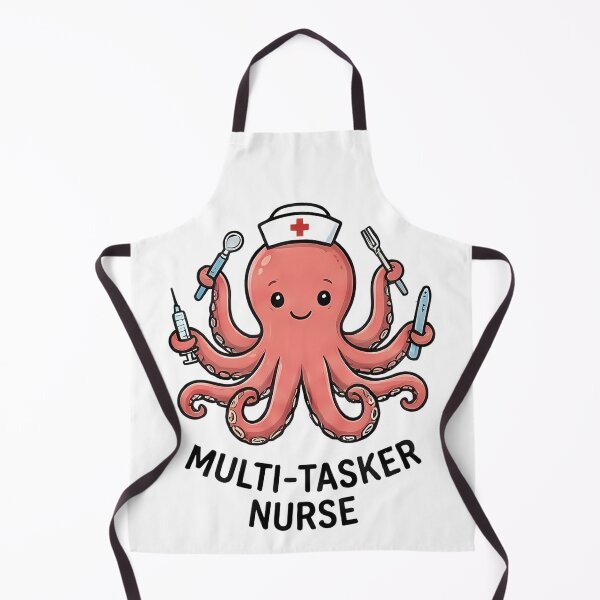 Item preview, Multitasker Nurse Octopus Funny Healthcare Worker designed and sold by k3rstman1.