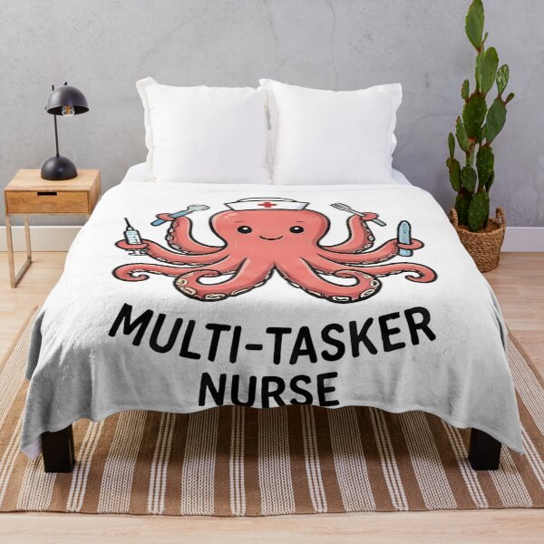 Item preview, Multitasker Nurse Octopus Funny Healthcare Worker designed and sold by k3rstman1.