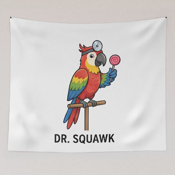Aperçu de l'œuvre Dr. Squawk, perroquet drôle et docteur oiseau créée et vendue par k3rstman1.