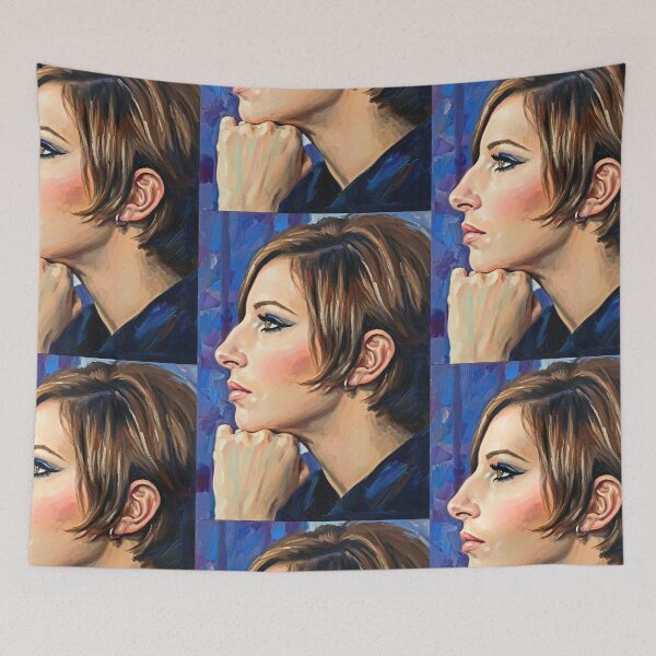Item preview, The Profile of a Star | Barbra Streisand Oil Painting Portrait designed and sold by Art's Diner.
