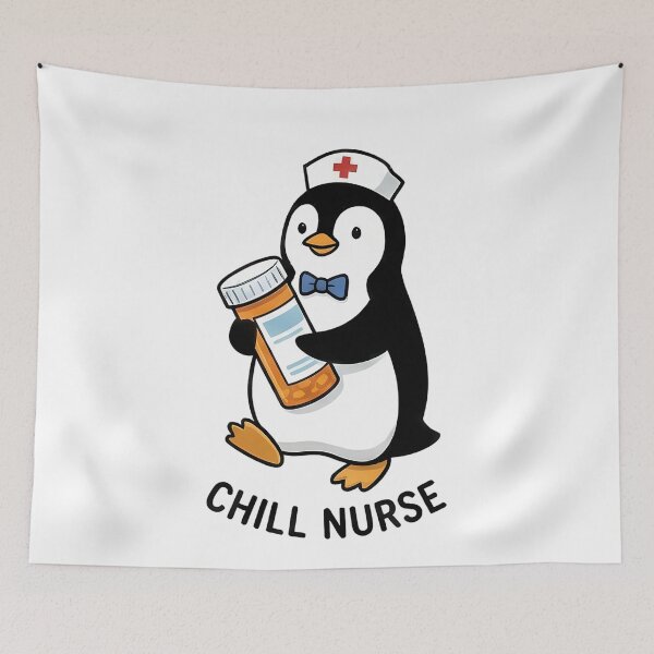 Item preview, Cute Chill Nurse Penguin Medical Worker designed and sold by k3rstman1.