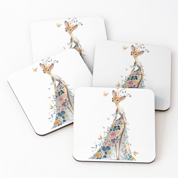 Item preview, Floral Dress Deer Illustration - Vintage Whimsy Design designed and sold by DanielY01.