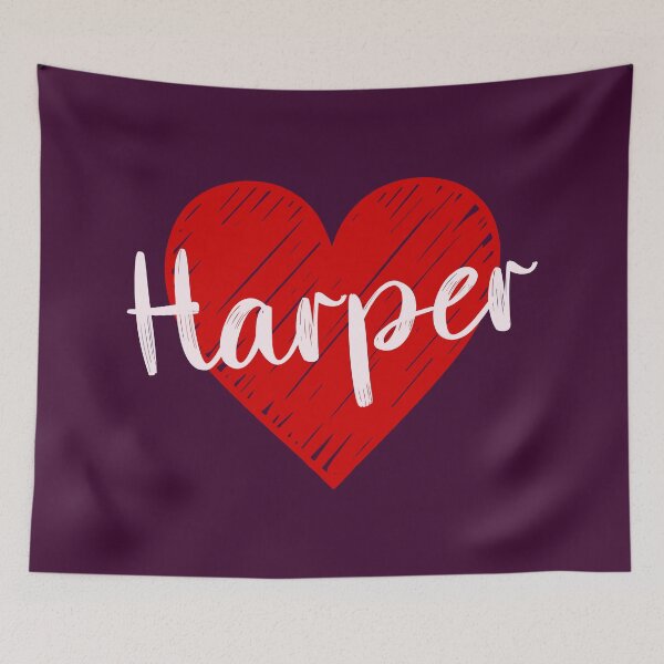 Item preview, Harper Name Red Heart  designed and sold by Jeallan Designs.