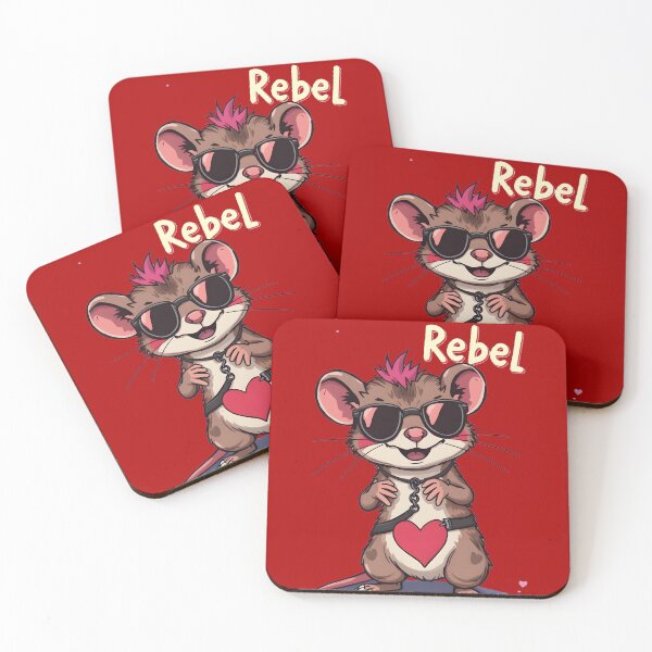 Item preview, Tiny Rebel Big Heart – Cute Punk Mouse Graphic designed and sold by Amplify-n-Co.