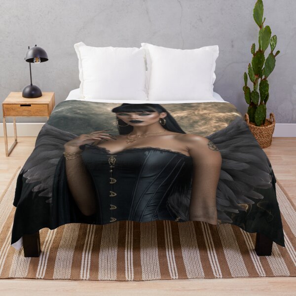 Item preview, dark angel witch – emerald gaze – gothic winged fantasy designed and sold by Traumrausch.