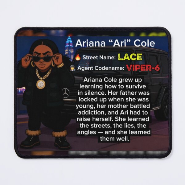 Item preview, Ariana “Ari” Cole – LACE | Agent VIPER-6 Character Bio designed and sold by Urban Chief Collective.
