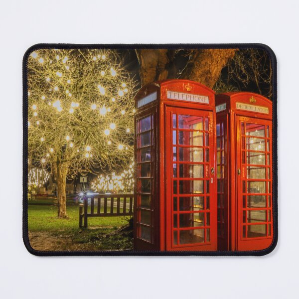Item preview, Traditional red English phone boxes under the Christmas lights designed and sold by Martin Fenton.