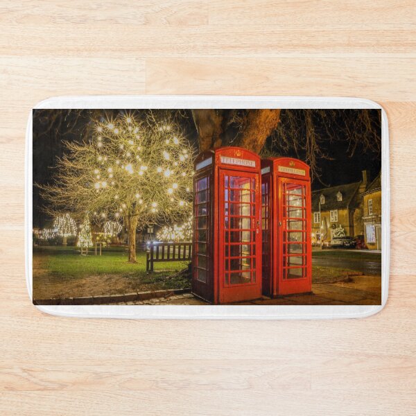 Item preview, Traditional red English phone boxes under the Christmas lights designed and sold by Martin Fenton.