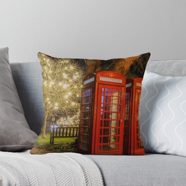 Item preview, Traditional red English phone boxes under the Christmas lights designed and sold by Martin Fenton.