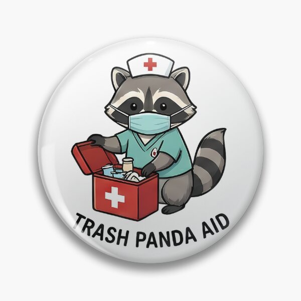 Item preview, Cute Trash Panda Raccoon Nurse First Aid designed and sold by k3rstman1.