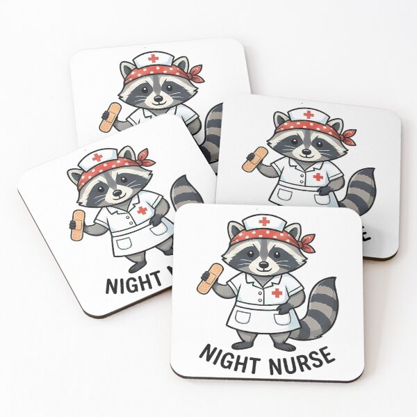 Item preview, Cute Raccoon Night Nurse Medical Professional designed and sold by k3rstman1.