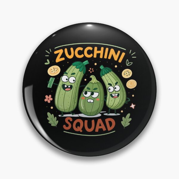 Item preview, Zucchini Squad Funny Cartoon  – Cute Veggie Humor for Garden & Food Lovers designed and sold by VividOrganica.