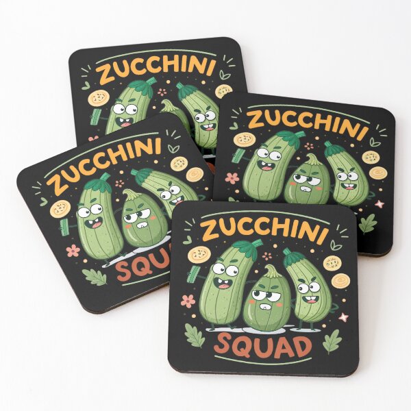 Item preview, Zucchini Squad Funny Cartoon  – Cute Veggie Humor for Garden & Food Lovers designed and sold by VividOrganica.