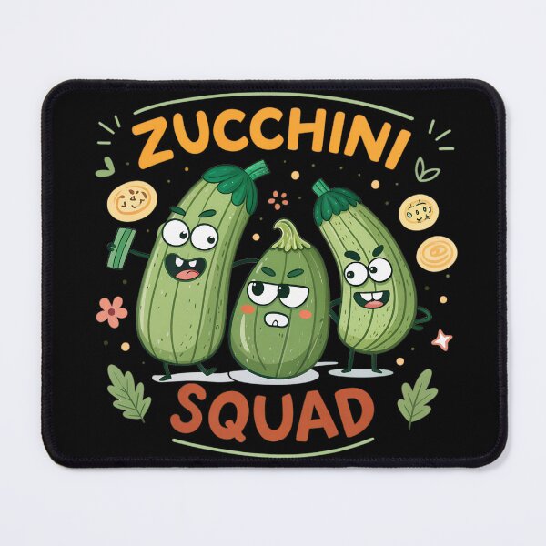 Item preview, Zucchini Squad Funny Cartoon  – Cute Veggie Humor for Garden & Food Lovers designed and sold by VividOrganica.