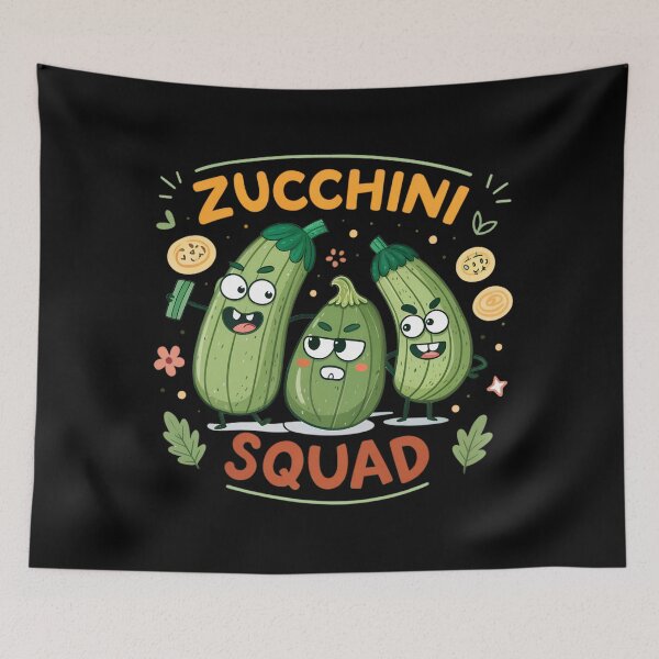 Item preview, Zucchini Squad Funny Cartoon  – Cute Veggie Humor for Garden & Food Lovers designed and sold by VividOrganica.