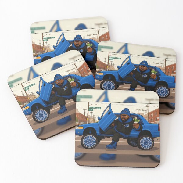 Item preview, Detroit Westside King – Blue Rider Cartoon Flex designed and sold by Urban Chief Collective.