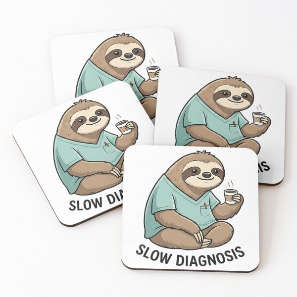 Item preview, Funny Sloth Slow Diagnosis Doctor Coffee designed and sold by k3rstman1.