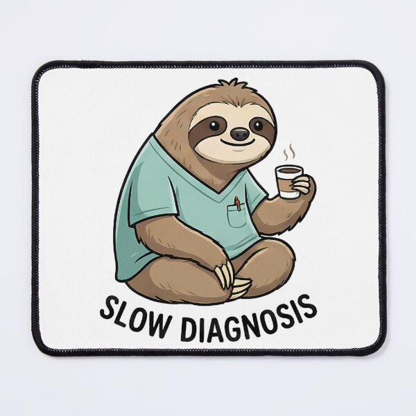 Item preview, Funny Sloth Slow Diagnosis Doctor Coffee designed and sold by k3rstman1.