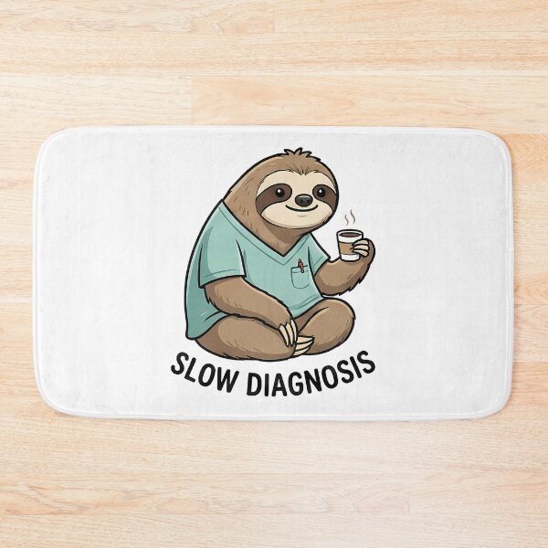 Item preview, Funny Sloth Slow Diagnosis Doctor Coffee designed and sold by k3rstman1.