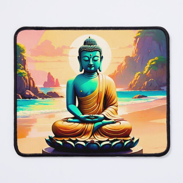Item preview, Buddha - Serene Shores of Enlightenment designed and sold by ZenGrooves.