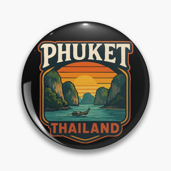 Item preview, Phuket Thailand Retro Travel designed and sold by TomFrontierArt.