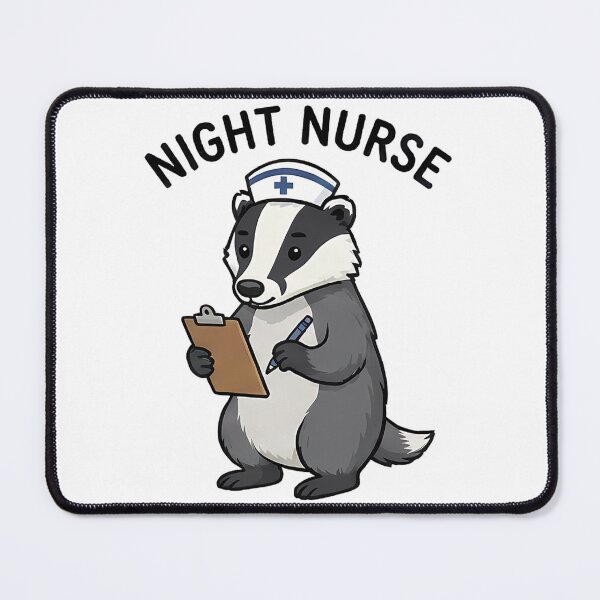 Item preview, Night Nurse Badger Healthcare Worker designed and sold by k3rstman1.