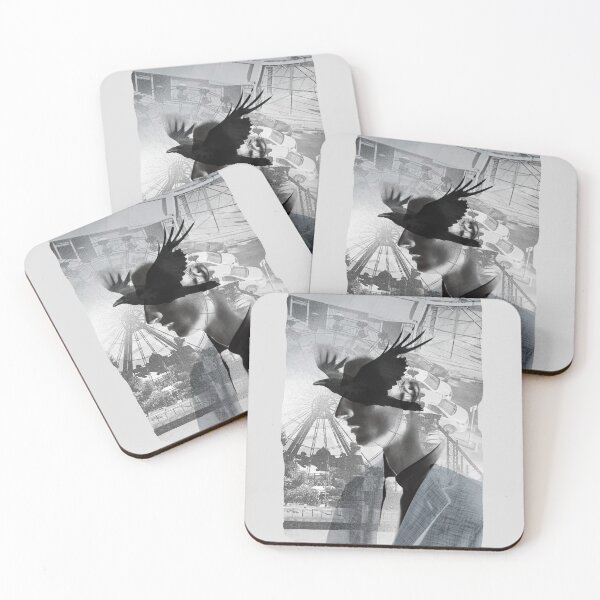 Item preview, Black and white crow man  – Surreal Urban Collage Art designed and sold by DanniDan.