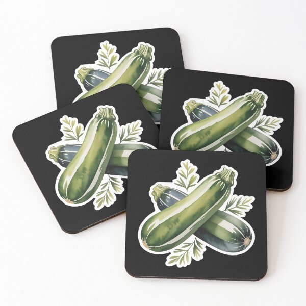 Item preview, Watercolor Zucchini Illustration – Realistic Green Vegetable Art for Kitchen Decor designed and sold by VividOrganica.