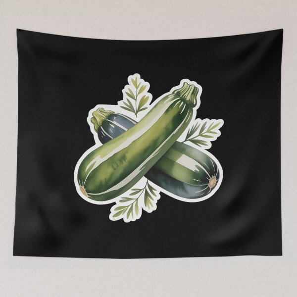Item preview, Watercolor Zucchini Illustration – Realistic Green Vegetable Art for Kitchen Decor designed and sold by VividOrganica.
