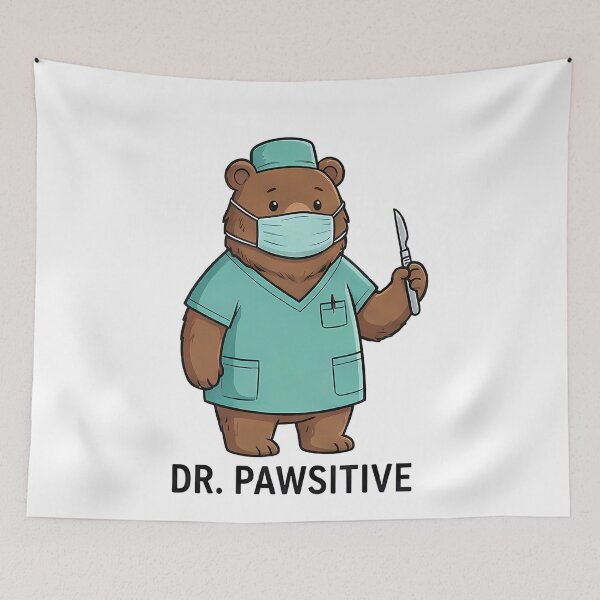 Item preview, Dr. Pawsitive Bear Surgeon Cartoon designed and sold by k3rstman1.