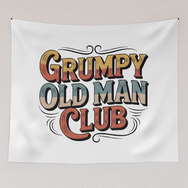 Item preview, GRUMPY OLD MAN CLUB – Funny Retro Quote Design designed and sold by SoftyDesigns.