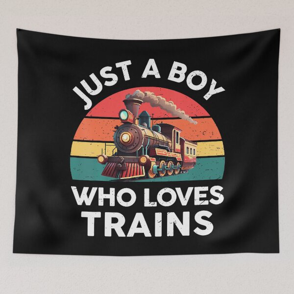 Item preview, Just A Boy Who Loves Trains Funny Train Lover Toddler designed and sold by TerryAnnie.
