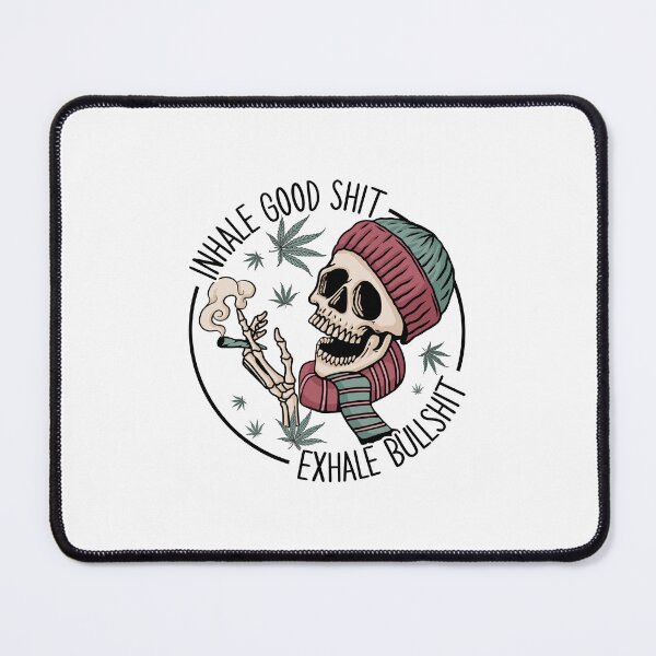 Item preview, Inhale Good Shit: The Ultimate Anti-Stress Skeleton Art designed and sold by DesignsDominus.