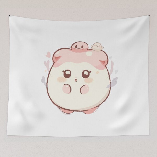 Item preview, Kawaii Pink Mochi Hamster – Cute Pastel Chibi Animal Sticker designed and sold by Pigmentra.
