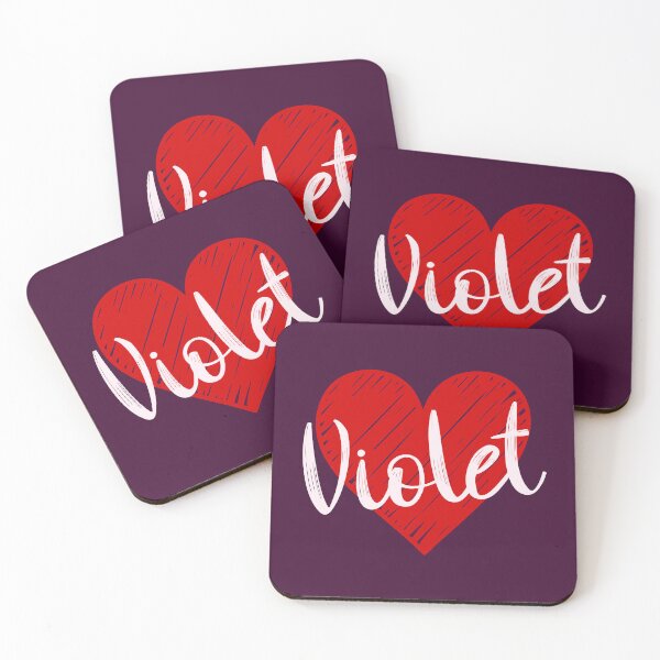 Item preview, Violet Name Red Heart  designed and sold by Jeallan Designs.