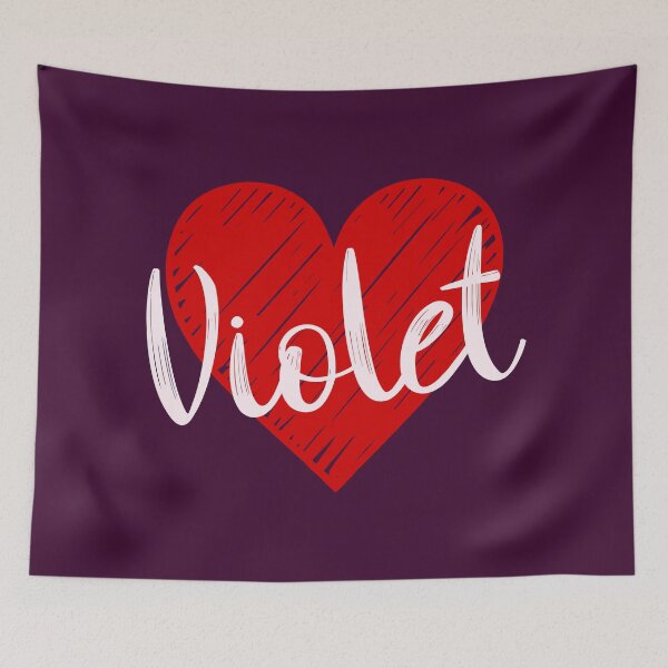 Item preview, Violet Name Red Heart  designed and sold by Jeallan Designs.