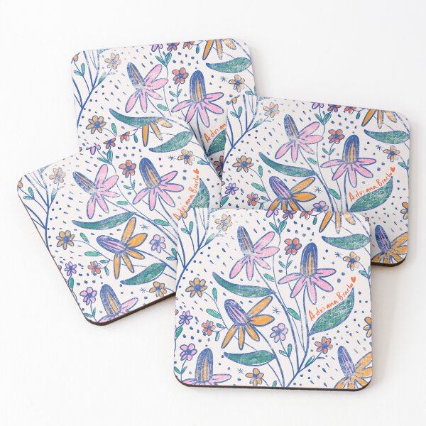 Item preview, Wild flowers blue outline designed and sold by Adriana Bracho.