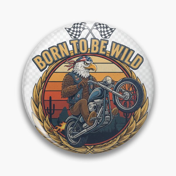 Item preview, Born to Be Wild: Eagle Biker, American Emblem designed and sold by Studiocolors.