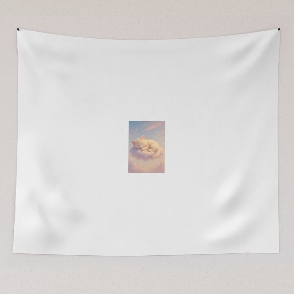 Item preview, Dreamy Cloud Kitty – Soft Pastel Fantasy Art designed and sold by LovelyCatGalaxy.