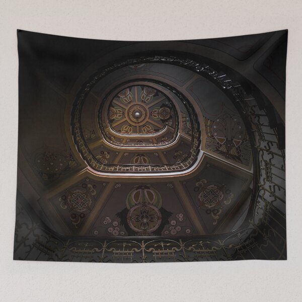 Item preview, Art Nouveau Spiral Staircase – Elegant Jugendstil Architecture designed and sold by DiscoverySB.